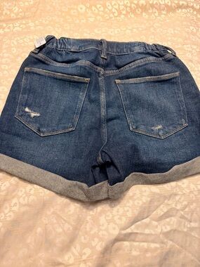 Arizona Jean Company Dark Blue Rolled-Hem Denim Shorts
